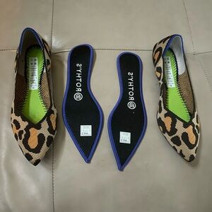 ROTHY’S Point Women's Desert Cat Flats Loafers Slip Ons, Size 6.5